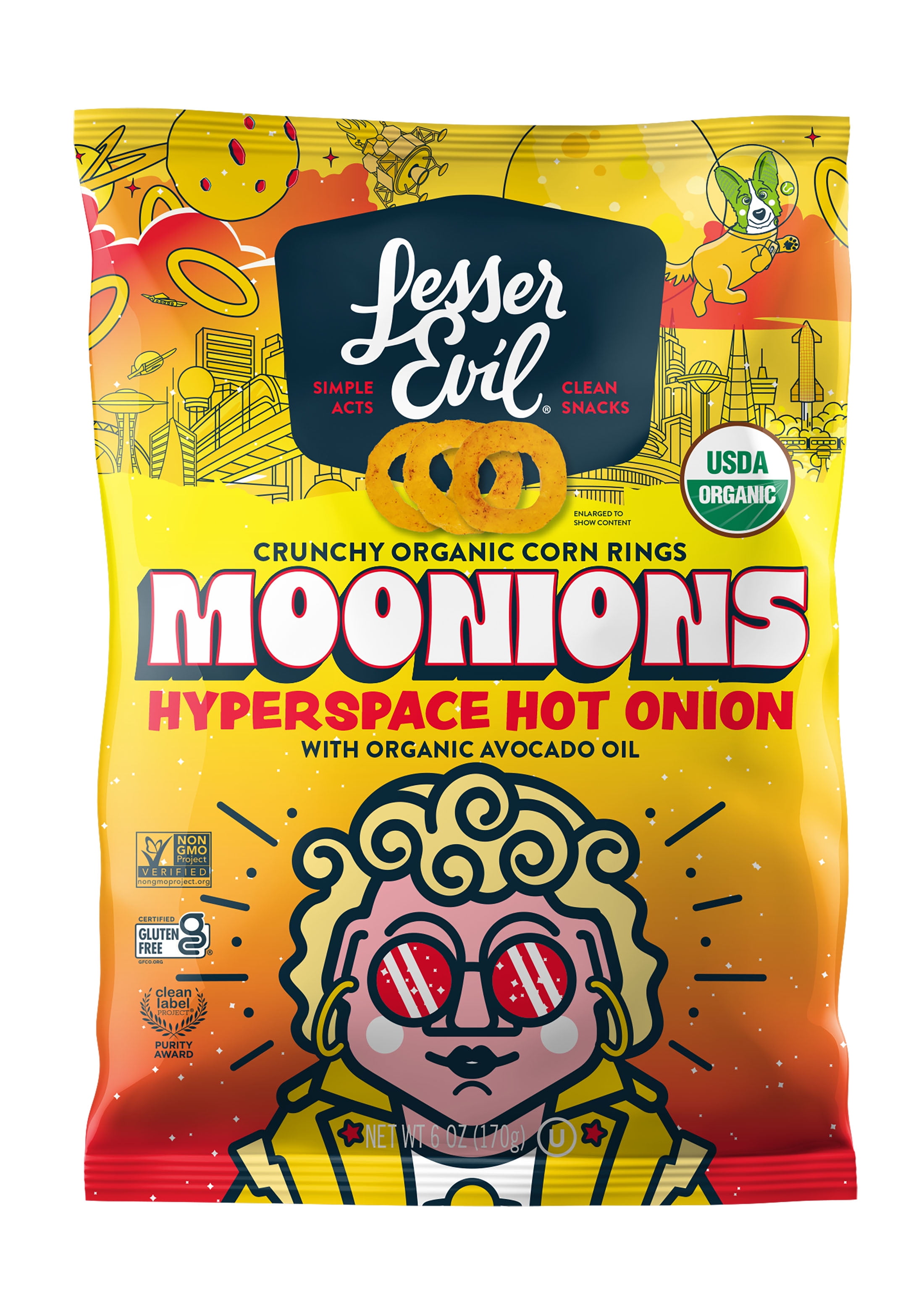 Lesser Evil Moonions, Hyperspace Hot Onion 6oz