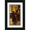 thumbnail image 1 of Lesser Ury 11x18 Black Ornate Wood Framed Double Matted Museum Art Print Titled - Flemish Tavern (1884), 1 of 5