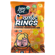 LesserEvil, Air-Puffed, Cosmic Rings, Snacks for Toddlers, Cosmic Cheddar with Avocado Oil, 3 oz