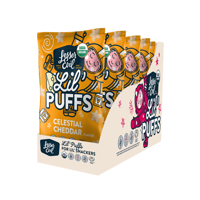 LesserEvil Lil' Puffs Organic Baby Snacks for Toddlers, Celestial