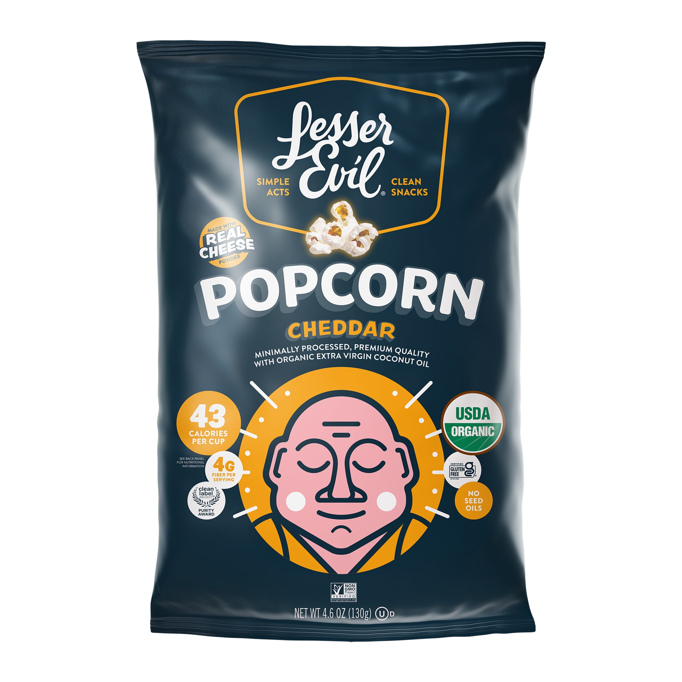 LesserEvil, Organic Popcorn, Non-GMO, Real Organic Cheddar - 4.6oz deal from Walmart