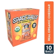 LesserEvil Space Balls, Snack Pack Box, Real Cheese, 10 / 0.6oz