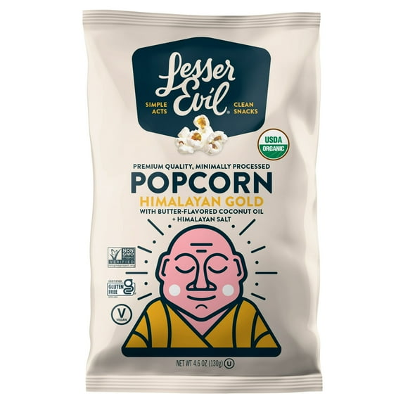 Lesserevil, Organic Popcorn, Himalayan Gold, 4.6oz