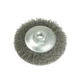 thumbnail image 1 of Lessmann - Conical Bevel Brush 100mm x M14 Bore, 0.35 Steel Wire, 1 of 1