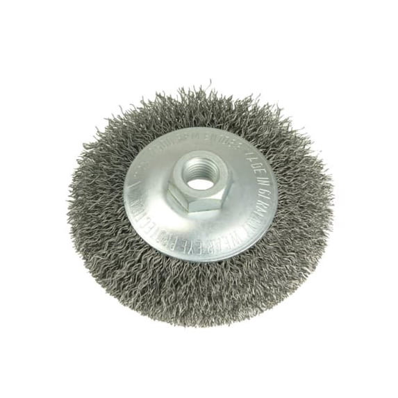 Lessmann - Conical Bevel Brush 100mm x M14 Bore, 0.35 Steel Wire