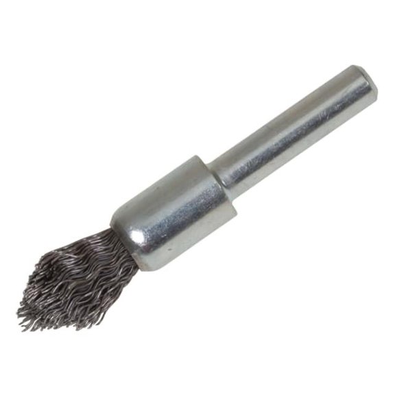 Lessmann - Pointed End Brush with Shank 12/60 x 20mm, 0.30 Steel Wire