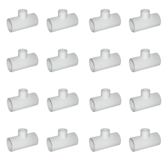 Lesso America 401-101 (20 Pack), Plumbing, PVC Pipe Fitting, Reducing Tee, SCH40, 3/4×3/4×1/2"
