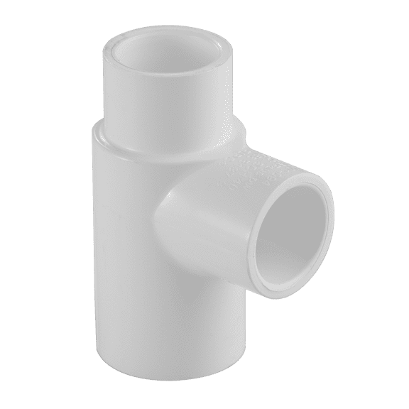 Lesso America 401-126, Plumbing, PVC Pipe Fitting, Reducing Tee, SCH40, 1×3/4×1"