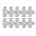 thumbnail image 1 of Lesso America 401-202 (10 Pack), Plumbing, PVC Pipe Fitting, Reducing Tee, SCH40, 1-1/2×1-1/4×1", 1 of 3