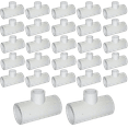 thumbnail image 1 of Lesso America 401-209 (100 Pack), Plumbing, PVC Pipe Fitting, Reducing Tee, SCH40, 1-1/2×1-1/2×1/2", 1 of 2