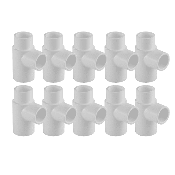 Lesso America 401-239 (10 Pack), Plumbing, PVC Pipe Fitting, Reducing Tee, SCH40, 2×1-1/2×1"
