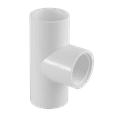 thumbnail image 1 of Lesso America 402-007, Plumbing, PVC Pipe Fitting, Tee, SCH40, 3/4", 1 of 3