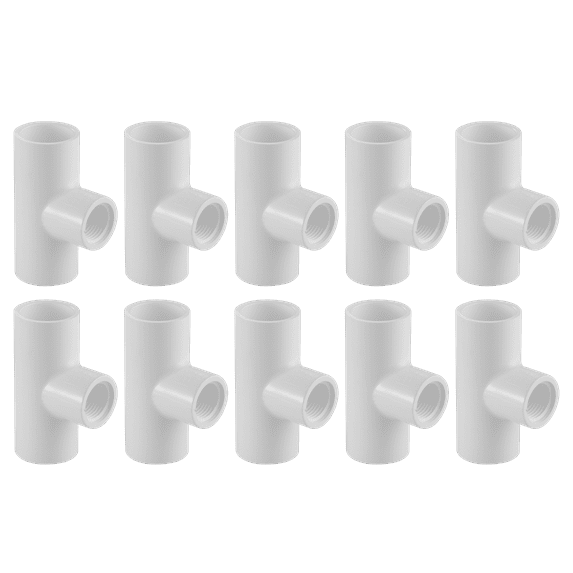 Lesso America 402-209 (10 Pack), Plumbing, PVC Pipe Fitting, Reducing Tee, SCH40, 1-1/2×1-1/2×1/2"