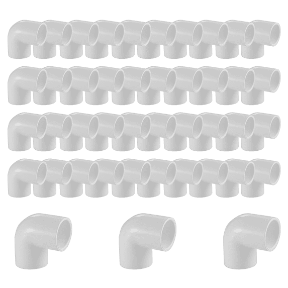 Lesso America 406-010 (100 Pack), Plumbing, PVC Pipe Fitting, 90° Ell, SCH40, 1"