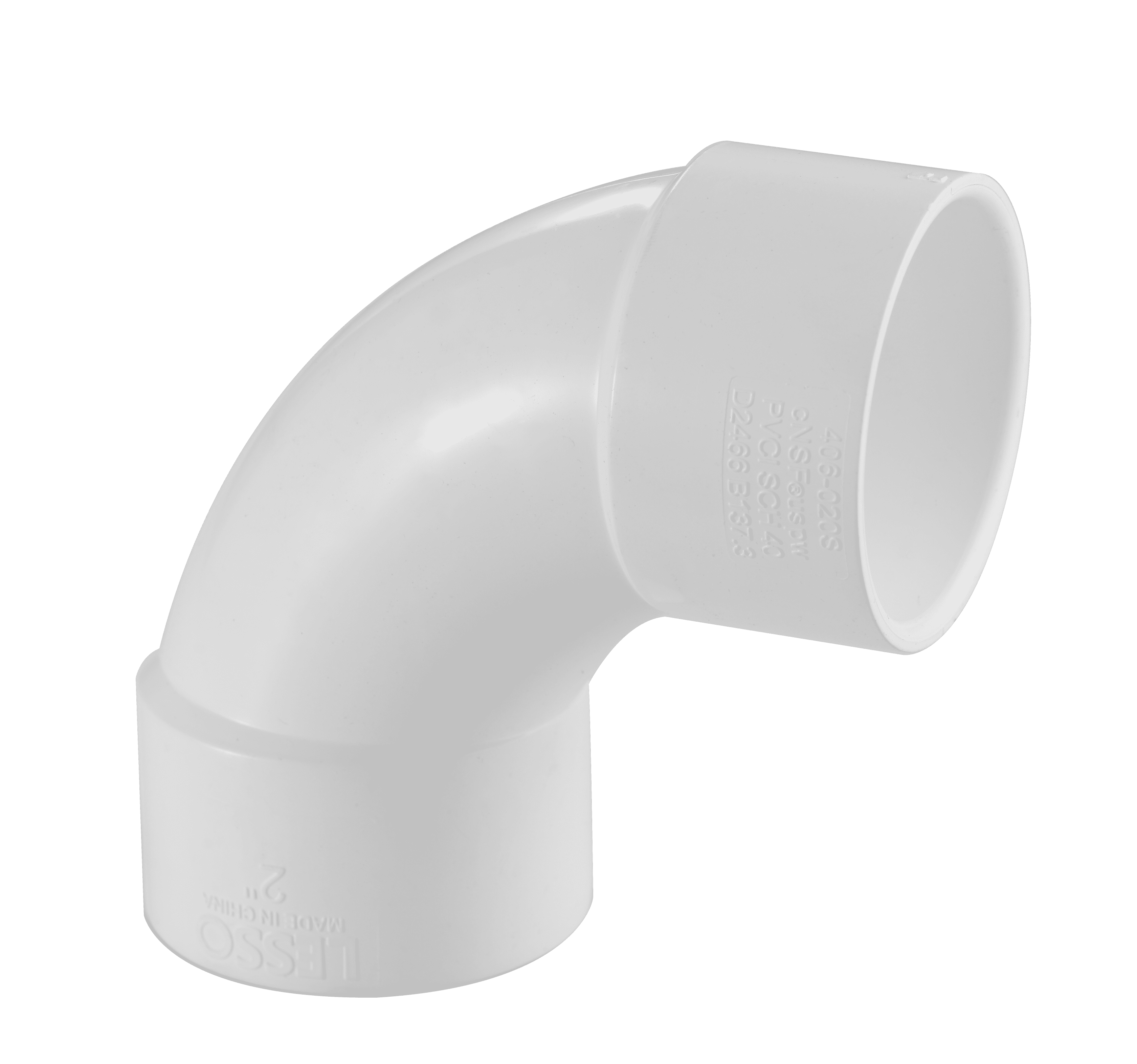 Lesso America 406030S, Plumbing, PVC Pipe Fitting, 90°Sweep Elbow