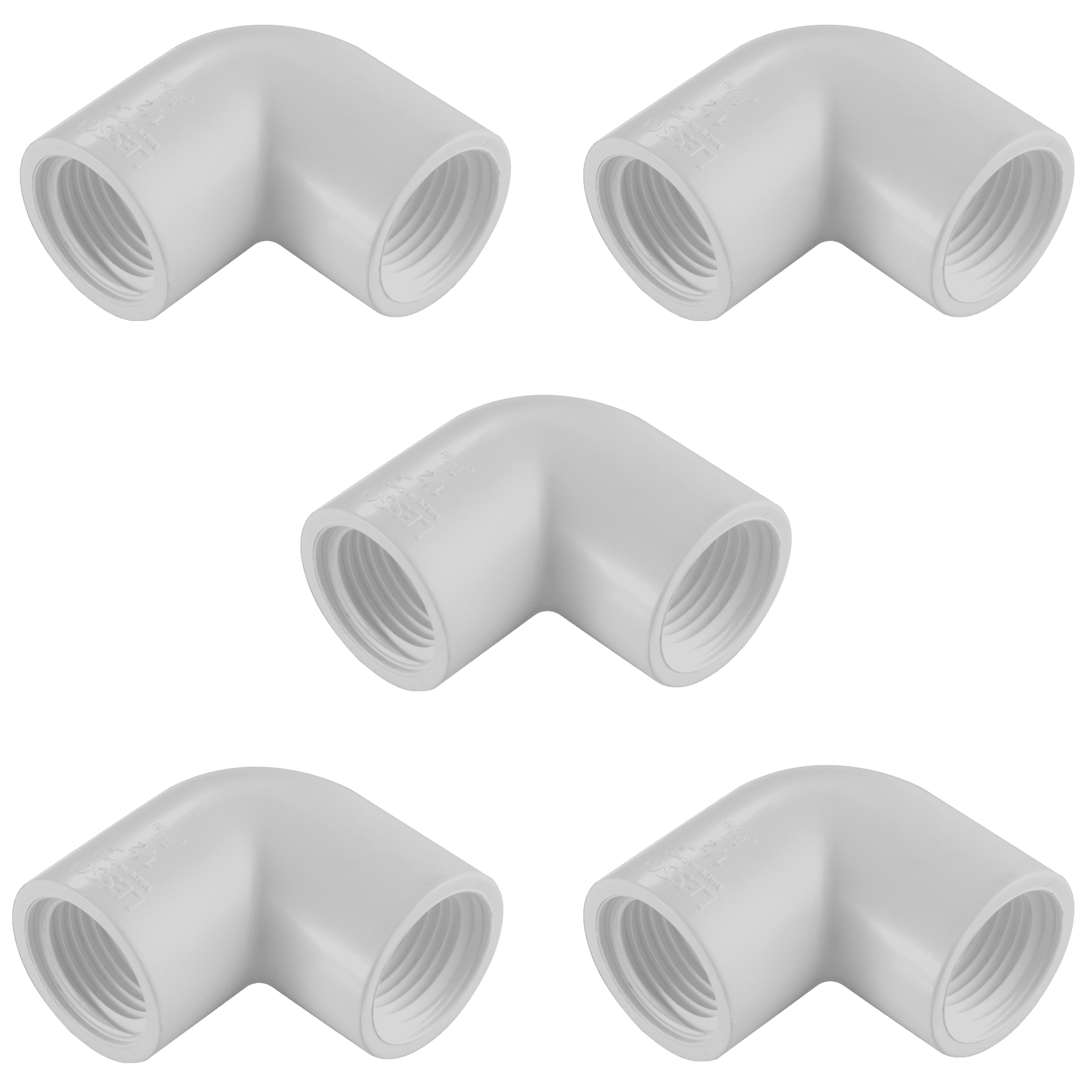Lesso America 408-005 (5 Pack), Plumbing, PVC Pipe Fitting,90° Reducing ...