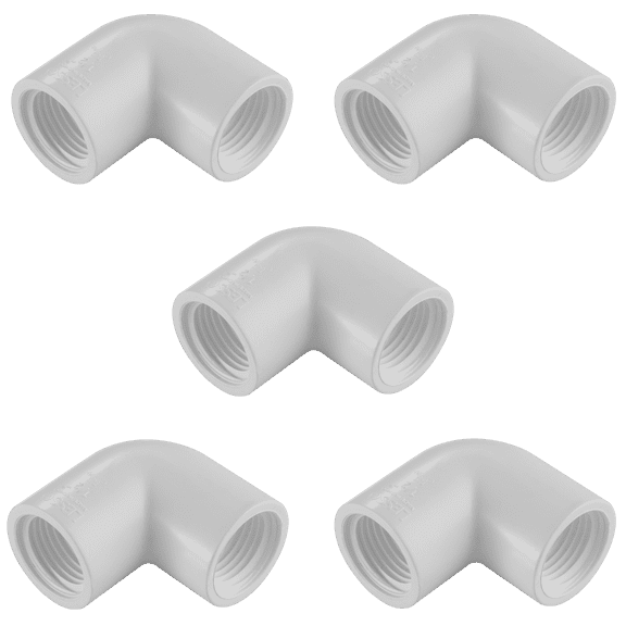 Lesso America 408-012 (5 Pack), Plumbing, PVC Pipe Fitting,90° Reducing Elbow, SCH40, 1-1/4"