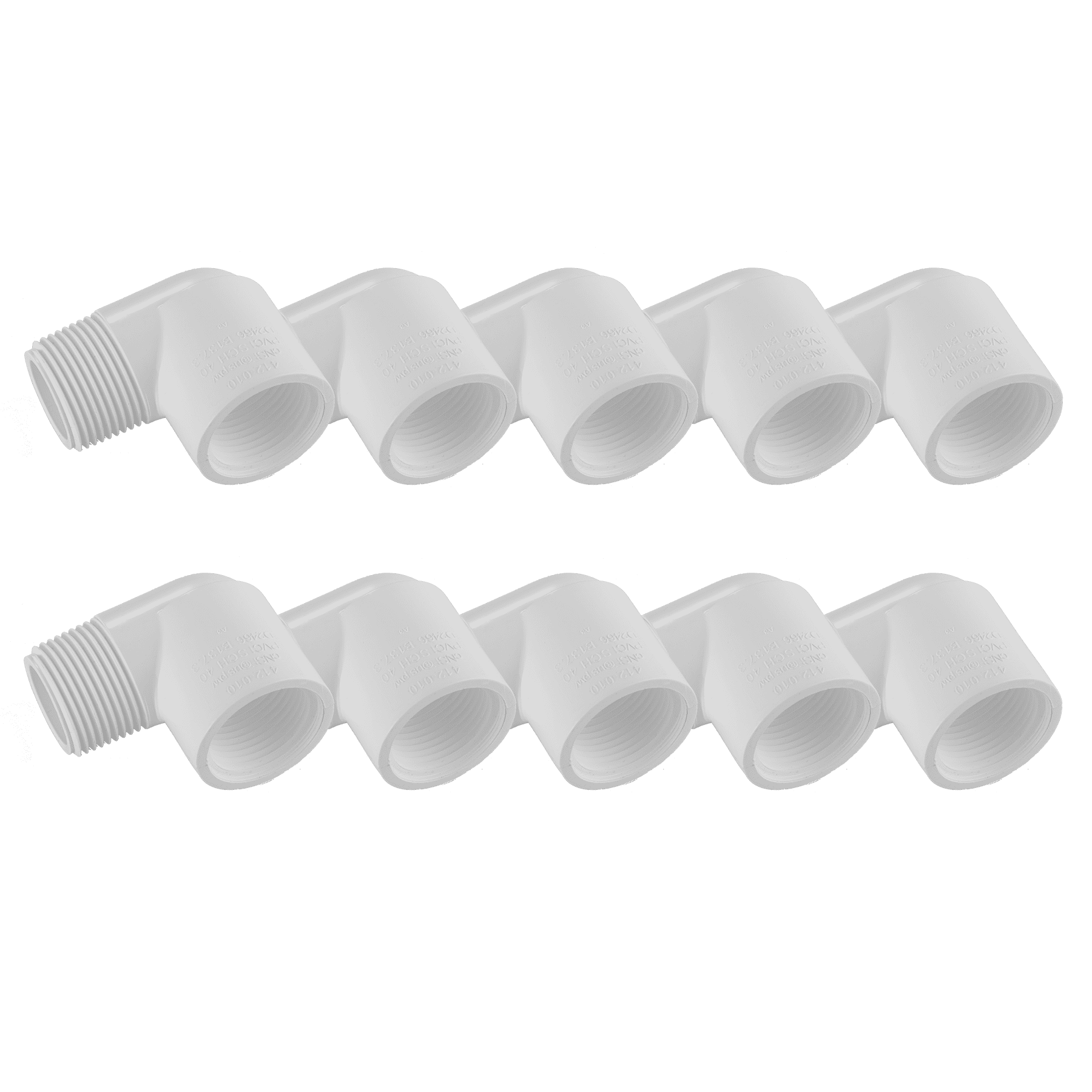 Lesso America 412-007 (10 Pack), Plumbing, PVC Pipe Fitting,90° Street ...