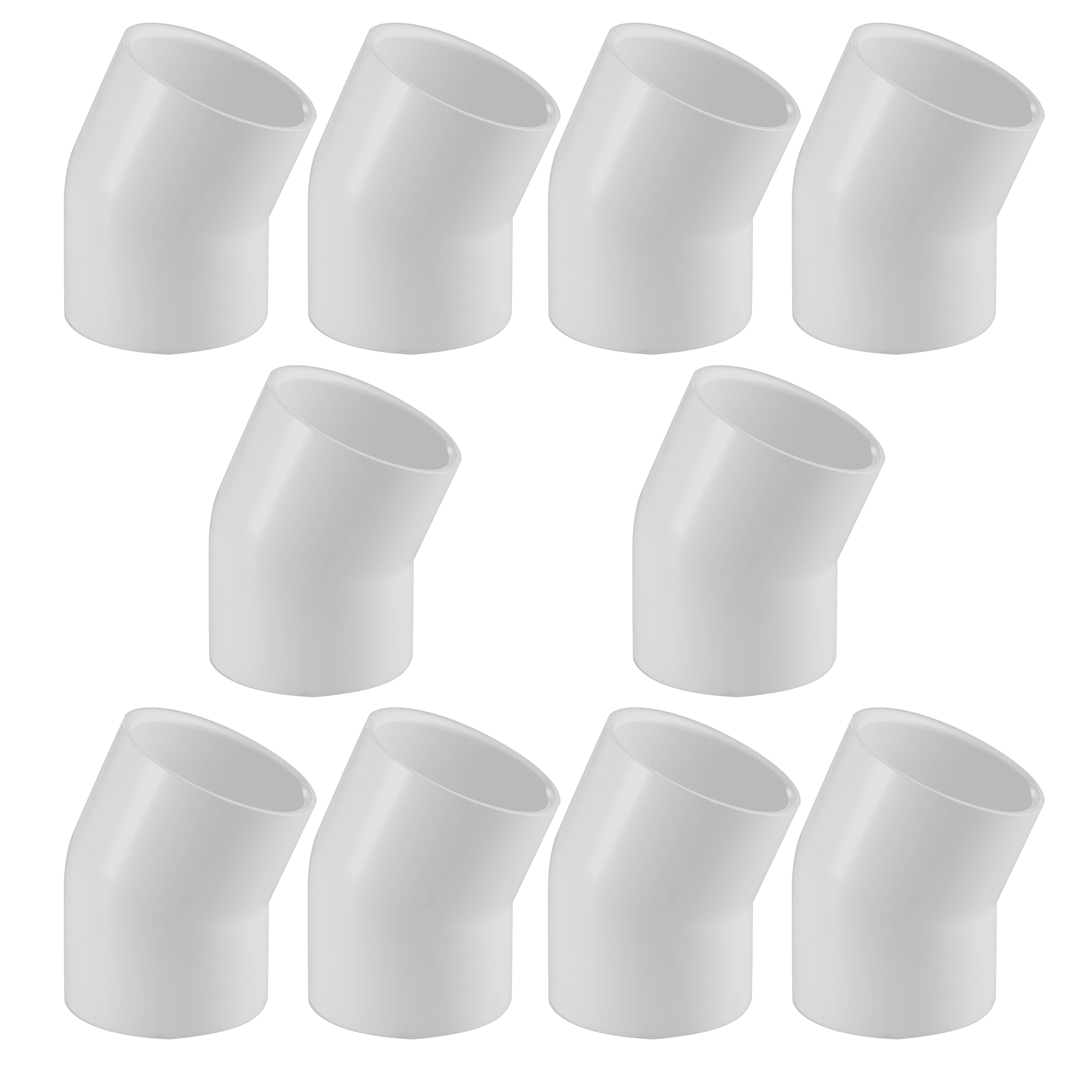 Lesso America 416-020 (10 Pack), Plumbing, PVC Pipe Fitting,22.5°Elbow ...