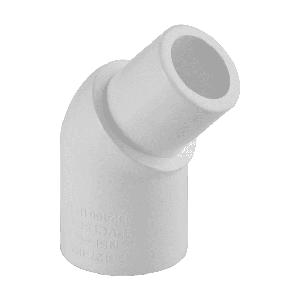 Lesso America 427-012, Plumbing, PVC Pipe Fitting , 45°Street Elbow , SCH40, 1-1/4"