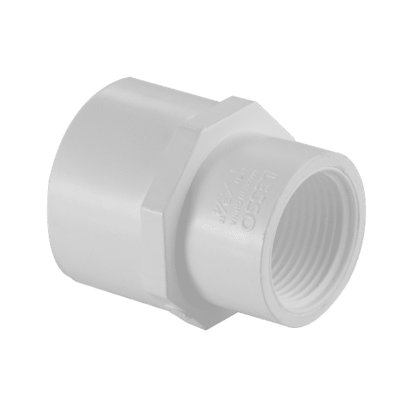 Lesso America 430-101 (100 Pack), Plumbing, PVC Pipe Fitting , Reducing Coupling , SCH40, 3/4×1/2"