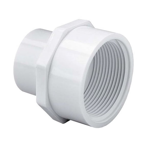 Lesso America 435-133, Plumbing, PVC Pipe Fitting ,Reducing Female Adapter, SCH40, 1×1-1/2"