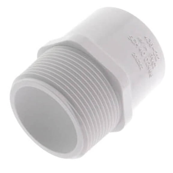 Lesso America 436-101 (5 Pack), Plumbing, PVC Pipe Fitting ,Reducing Male Adapter, SCH40, 3/4×1/2"