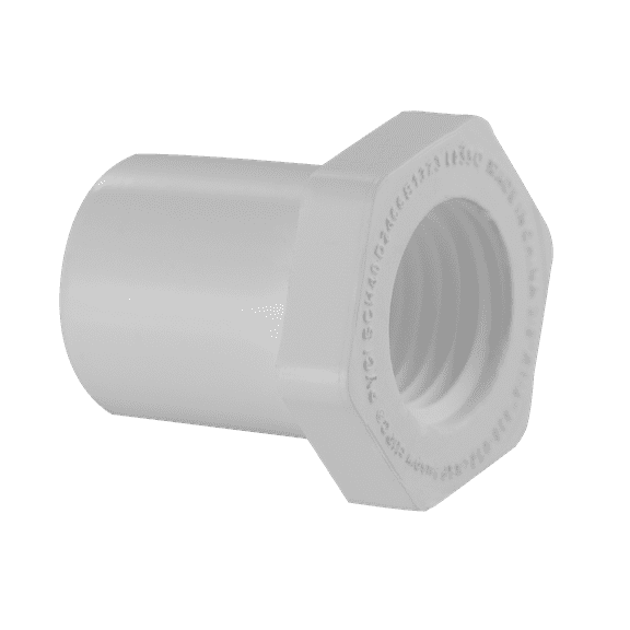 Lesso America 438-247, Plumbing, PVC Pipe Fitting ,Reducing Bushing Flush Style, SCH40, 2×1/2"