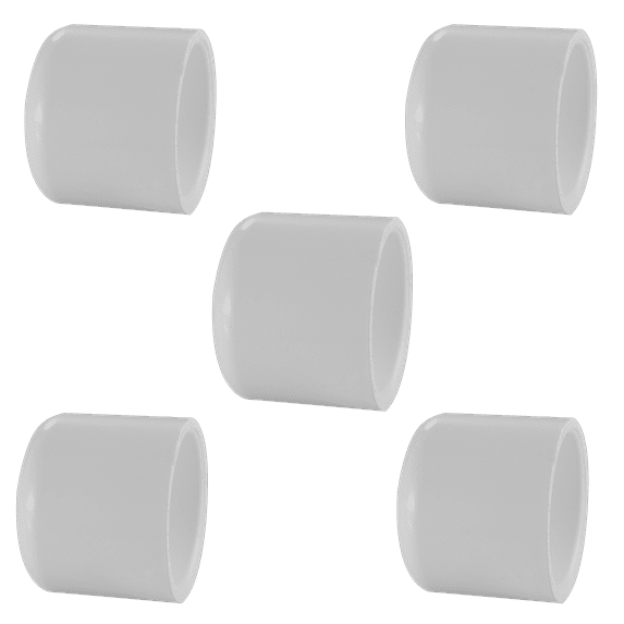 Lesso America 447-005 (5 Pack), Plumbing, PVC Pipe Fitting,Cap, SCH40, 1/2"