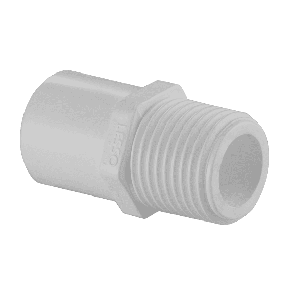 Lesso America 461-005, Plumbing, PVC Pipe Fitting,Male Adapter (take off), SCH40, 1/2" (SPIG x MIPT)
