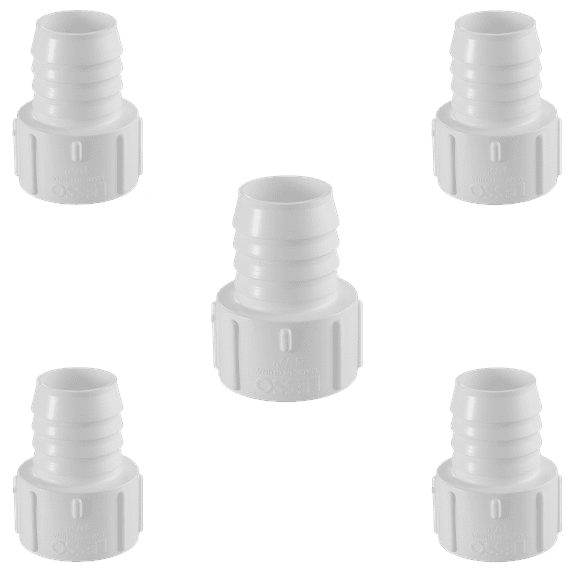 Lesso America 474-007 (5 Pack), Plumbing, PVC Pipe Fitting,INSERT ADAPTER, SCH40, 3/4"