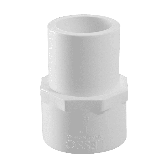 Lesso America 478-005, Plumbing, PVC Pipe Fitting, Spigot Female Adapter ,SCH40, 1/2"