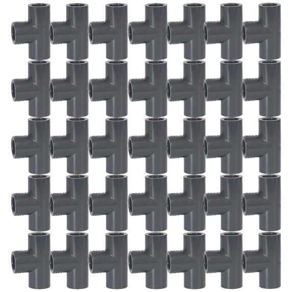 Lesso America 801-131 (100 Pack), Plumbing, PVC Pipe Fitting, Reducing Tee , SCH80, 1×1×3/4"
