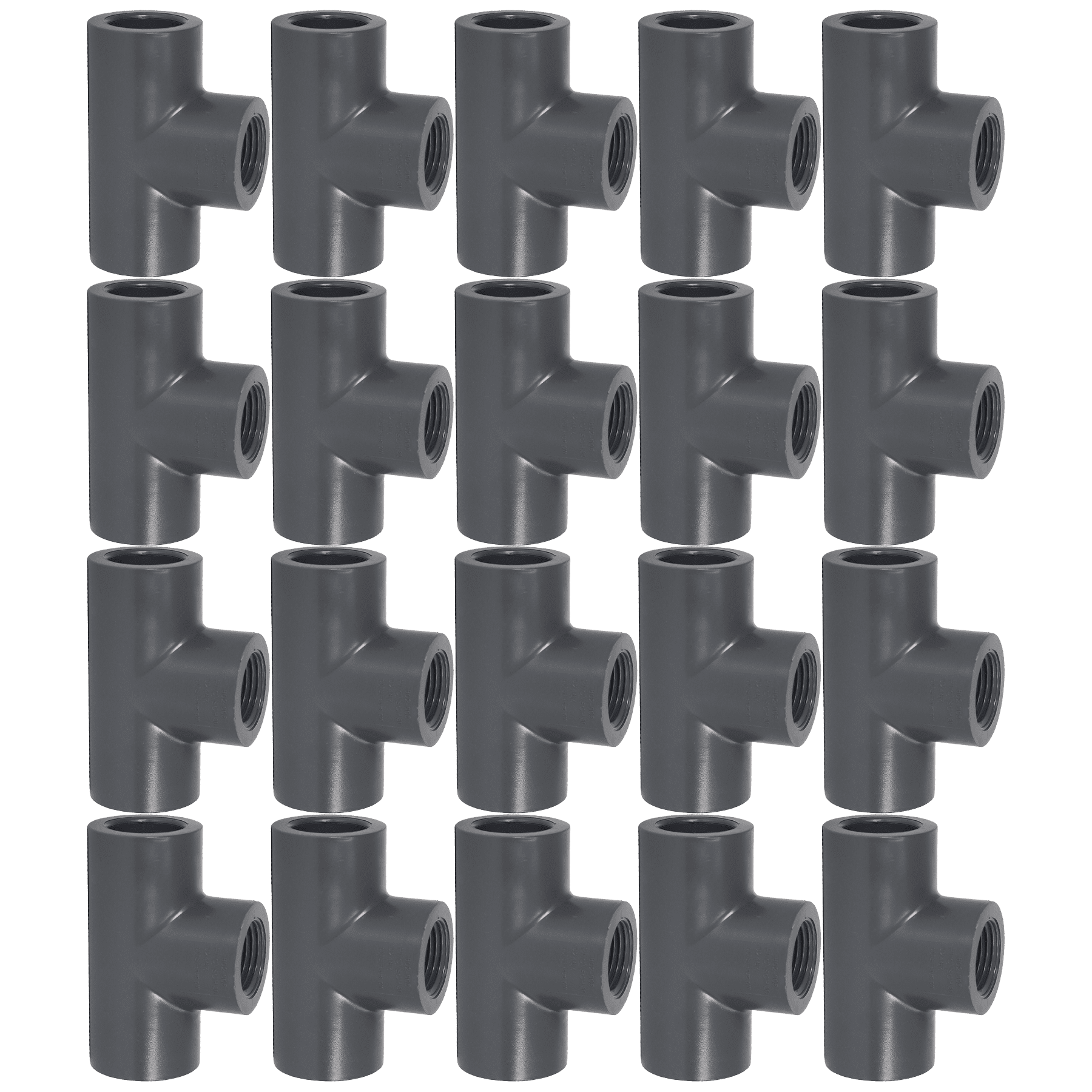 Lesso America 802-020 (20 Pack), Plumbing, PVC Pipe Fitting,Tee, SCH80 ...