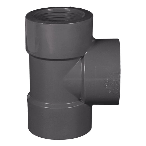 Lesso America 805-025, Plumbing, PVC Pipe Fitting,Tee, SCH80, 2-1/2"