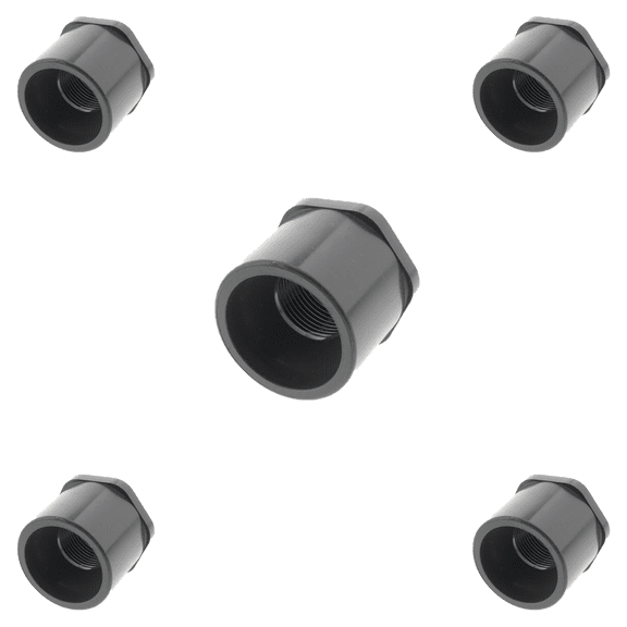 Lesso America 838-052 (5 Pack), Plumbing, PVC Pipe Fitting, Reducing Bushing Flush Style , SCH80, 3/81/4"