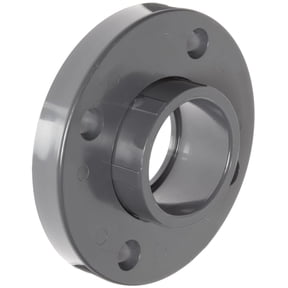 Lesso PVC Pipe Fitting, Van Stone Flange, Class 150, Schedule 80, Gray, 2" Socket