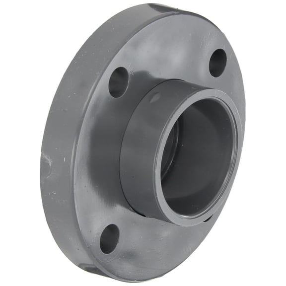 Lesso PVC Pipe Fitting, Van-Stone Flange, Schedule 80, Gray, 2-1/2" Slip Socket