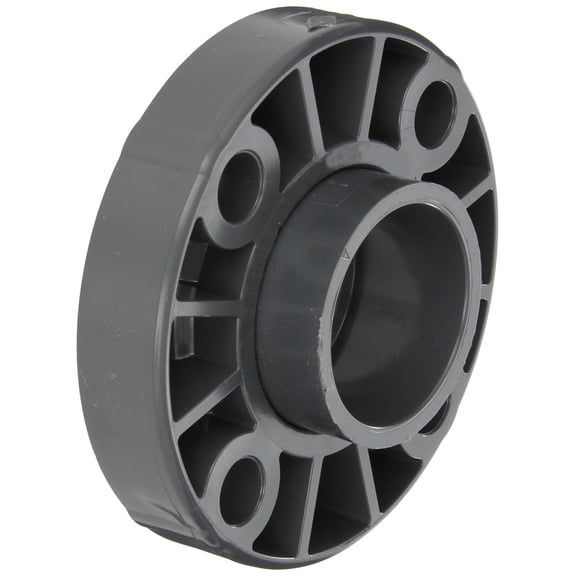 Lesso PVC Pipe Fitting, Van-Stone Flange, Schedule 80, Gray, 2" Slip Socket, (3 Pack )