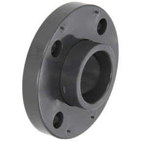 Lesso PVC Pipe Fitting, Van-Stone Flange, Schedule 80, Gray, 4" Slip Socket