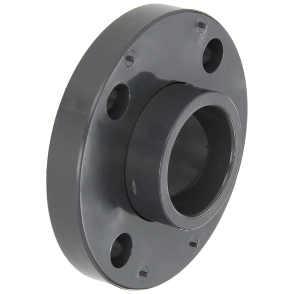 Lesso PVC Pipe Fitting, Van-Stone Flange, Schedule 80, Gray, 4" Slip Socket