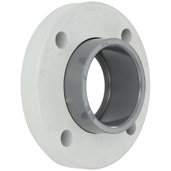 Lesso Spears 854-030 Glass-Filled PVC Pipe Fitting, Van Stone Flange, Class 150, Schedule 80, 3" Socket