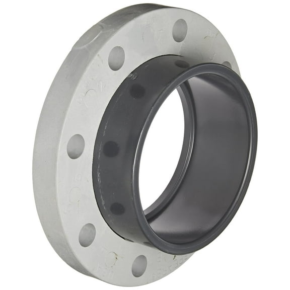 Lesso Spears 854-060 Glass-Filled PVC Pipe Fitting, Van Stone Flange, Class 150, Schedule 80, 6" Socket