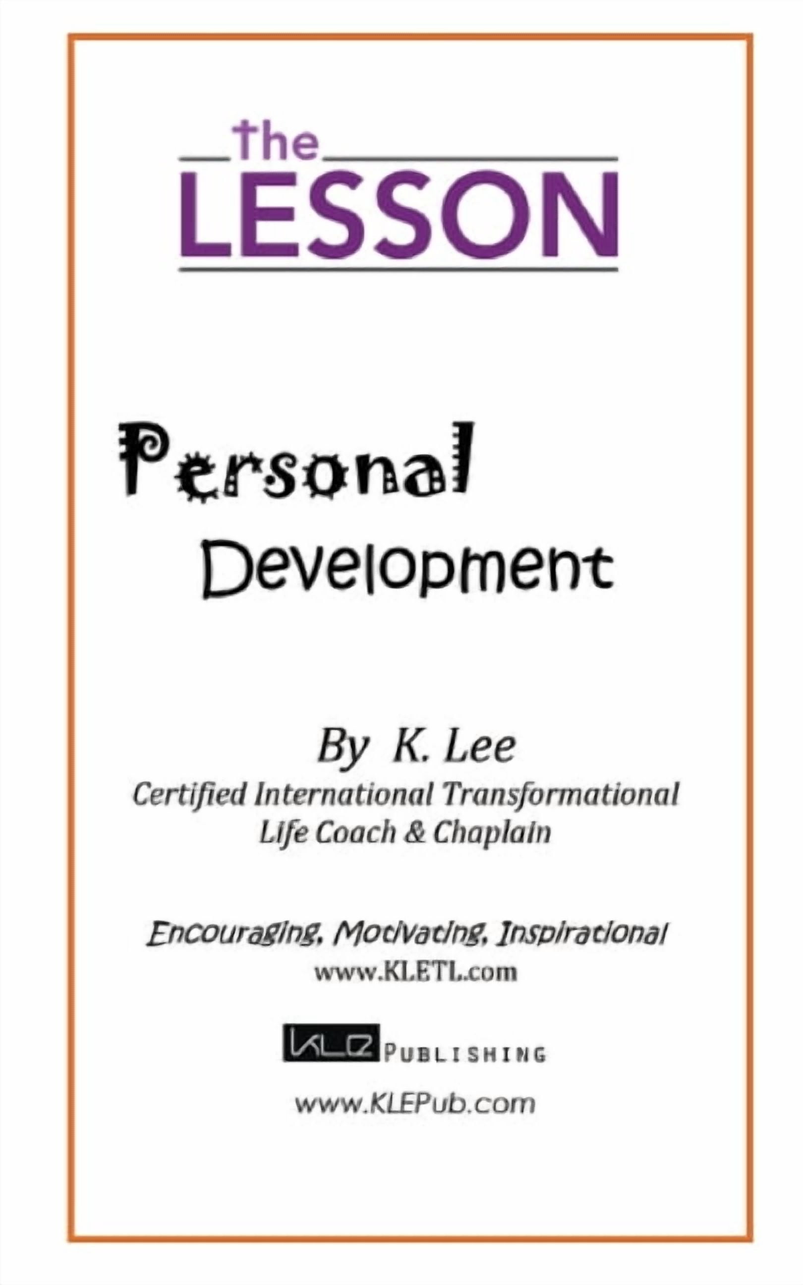 Lesson The Lesson: Personal Development, Book 001, (Paperback ...