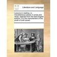 thumbnail image 1 of Lessons in Reading; Or, Miscellaneous Pieces in Prose and Verse, Selected from the Best English Authors. for the Improvement of the Youth of Both Sexes. (Paperback), 1 of 1