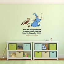 Lessons Sword in the Stone Quote Cartoon Quotes Decors Wall Sticker Art Design Decal for Girls Boys Kids Room Bedroom Nursery Kindergarten Home Decor Stickers Wall Art Vinyl Decoration (15x30 inch)