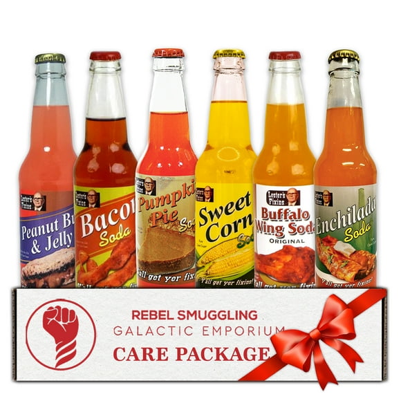 Weird Soda Variety 6 Pack Care Package Gift Basket by Rebel Smuggling Galactic Emporium