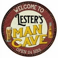 thumbnail image 1 of Lester's Man Cave 14" Round Metal Sign Kitchen Bar Wall Decor 100140035315, 1 of 1