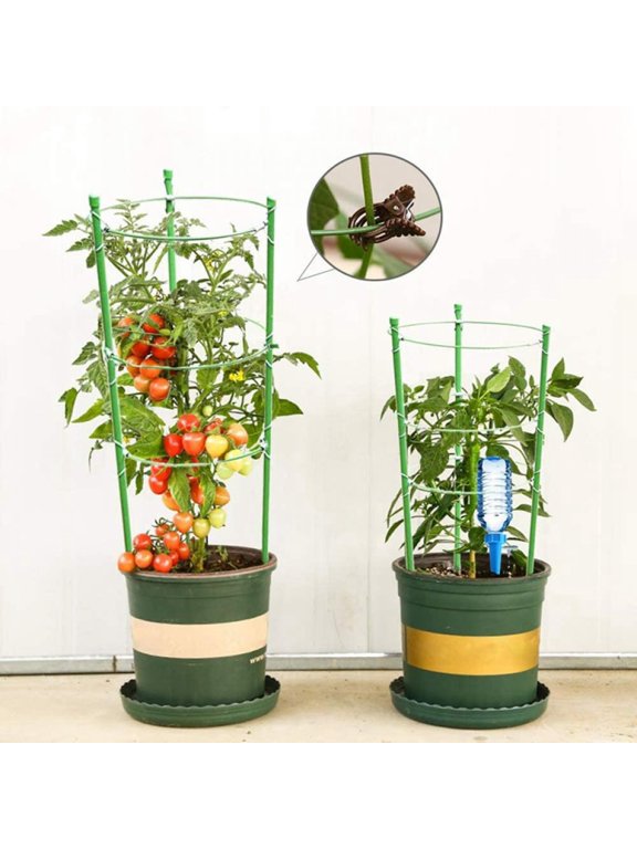 18'' High Green Plastic Vertical Trellis for Climbing Plants (2-Pieces)