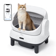 Lesure Automatic Cat Litter Box with APP Control, Open-Top Self-Cleaning Litter Box for Large Cats, Anti-Pinch Safety Sensor, Odor Control